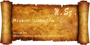Miskov Szabella névjegykártya